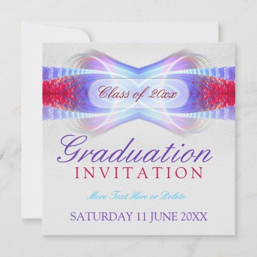 Fractal Champagne Dreams Graduation Invitation
