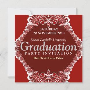 Fractal Curtain Graduation Invitation