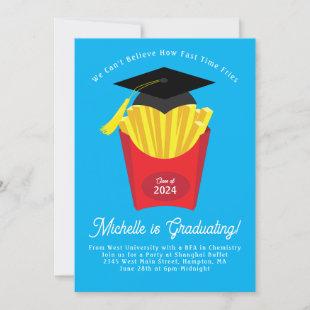 French Fries Graduation Party Fast Food Invitation