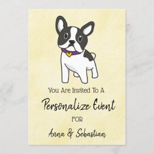 *~* Frenchie French Bulldog Event Cute Invitation
