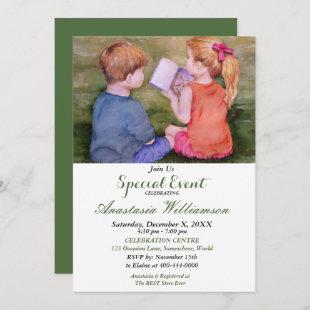 FRIENDS AND FAMILY  READING PARTY EVENT INVITE