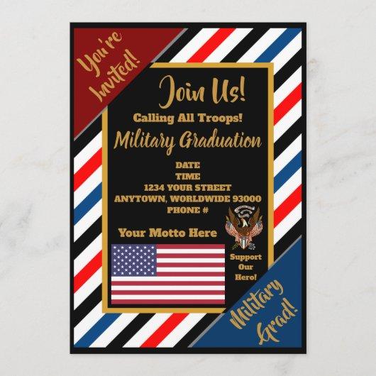 Fully Customizable Military Invitations
