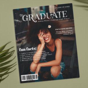 Fun Facts | Graduate Magazine Cover Photo  Announcement Postcard