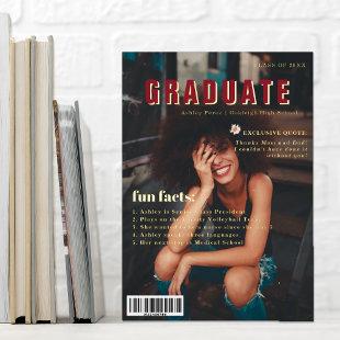 Fun Facts | Graduate Magazine Cover Photo  Foil Holiday Card