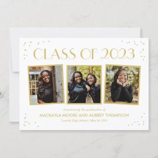 Fun Snapshots Editable Color Graduation Invitation