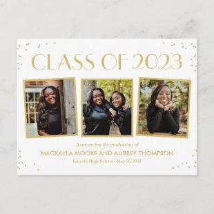 Fun Snapshots Editable Color Graduation Postcard