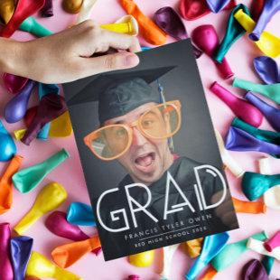 Funky Text GRAD with Photo | Class of 2023 Announcement