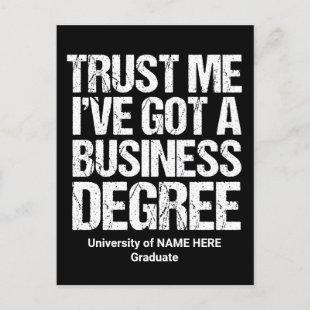 Funny Business School Graduation Custom College Postcard