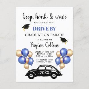 Funny Class of 2022 DRIVE BY Graduation Party Anno Announcement Postcard