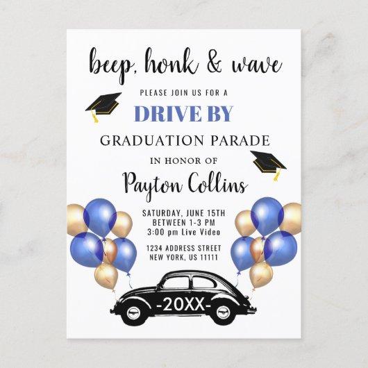 Funny Class of 2023 DRIVE BY Graduation Party Postcard
