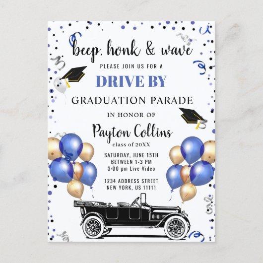 Funny Class of 2023 DRIVE BY Graduation Party Postcard