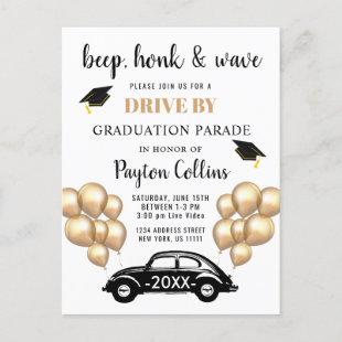 Funny Class of 2024 DRIVE BY Graduation Party Post Postcard