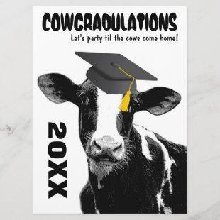 Funny Cow Graduation Congratulations Invitation