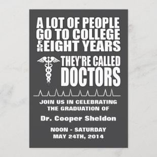 Funny Doctor Graduation Party Invitation