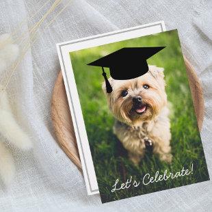 Funny Dog Photo Graduation Party - Use Your Photo Invitation