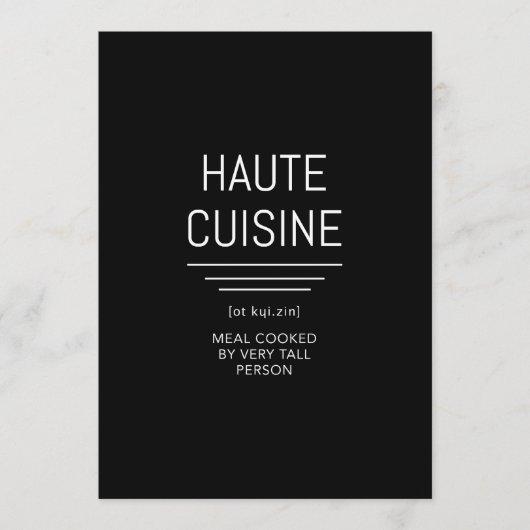 Funny French Chef Haute Cuisine Invitation