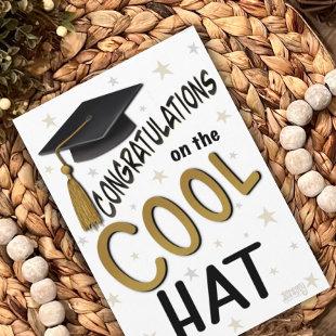 Funny Grad Cool Hat Inspirivity Graduation Card