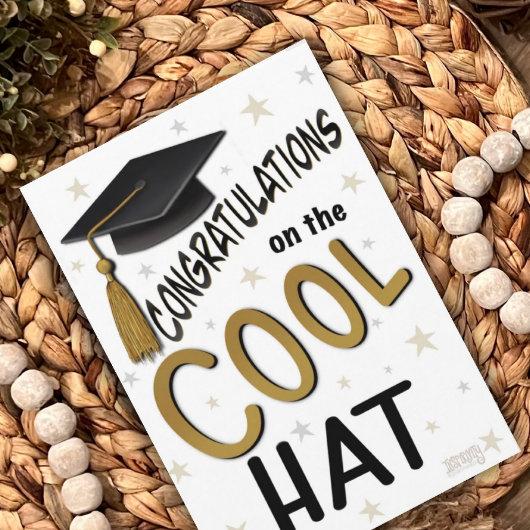 Funny Grad Cool Hat Inspirivity Graduation Card