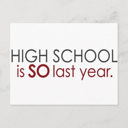 Funny High School Grad Postcard