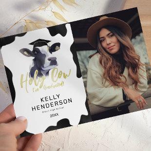 Funny Holy Cow Photo Graduation Announcement