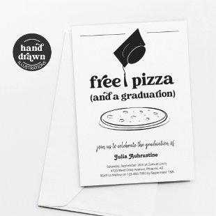 Funny Pizza Graduation Party Invitation