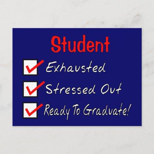 Funny Student Gifts "Ready To Graduate!" Announcement Postcard