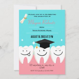 Funny Tooth Dental Graduation Invitation