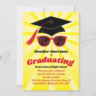 Future is Bright Sunglasses Graduation Party Invitation
