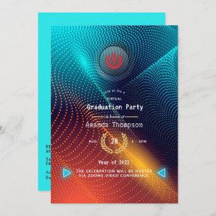 Futuristic Virtual Graduation Party Invitation