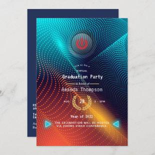 Futuristic Virtual Graduation Party Invitation