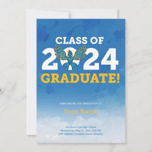 FVHS Grad Vertical Announcement Card, Blue - 2024