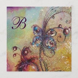 GARDEN OF THE LOST SHADOWS,BUTTERFLY Monogram Gold Announcement