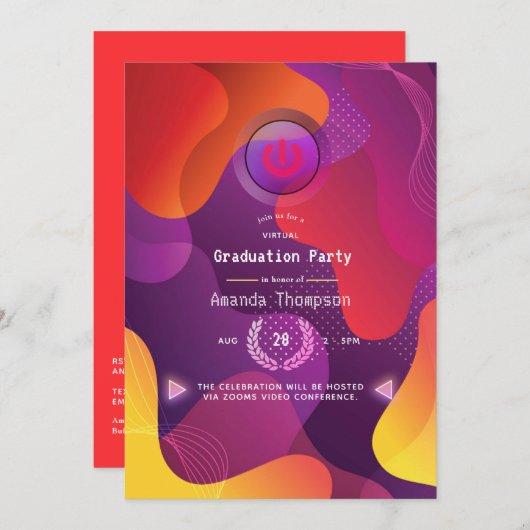 Geometric Virtual Graduation Party Invitation