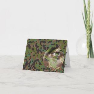GI Camouflage Soldier Party Personalized Invitation