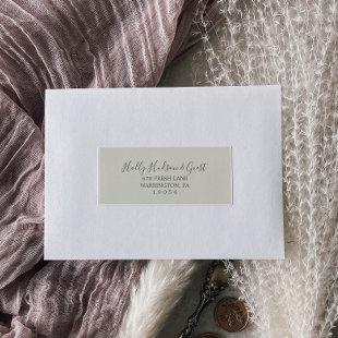 Gilded Coordinate Cream Gray Guest Address Label