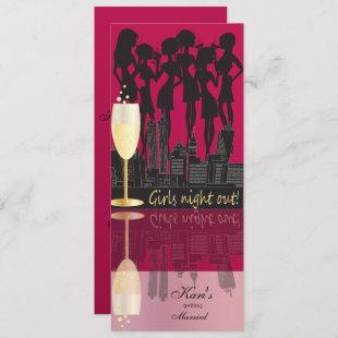 Girls Night Out Party Celebration | Dark Pink Invitation