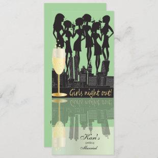 Girls Night Out Party Celebration |  Mint Green Invitation