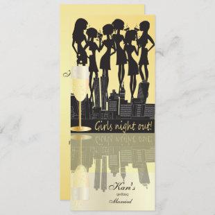Girls Night Out Party Celebration | Pale Yellow Invitation