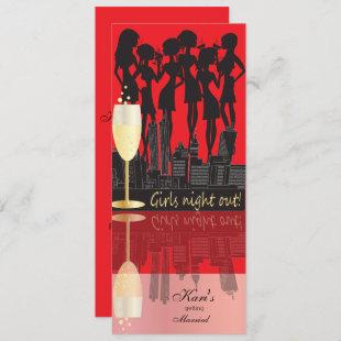 Girls Night Out Party Celebration | Red Invitation