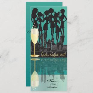 Girls Night Out Party Celebration | Teal Invitation