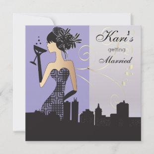 Girls Night Out Party - Lavender Invitation
