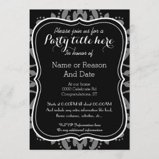 Girly Day of the Dead cute cat all occasion party Invitation