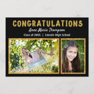 Glitter Congratulations - Graduation Announcement