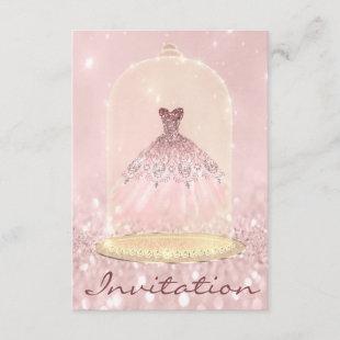 Glitter Gold Pink Diamond Dress Sweet 16th