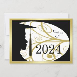 Gold and Black Man Silhouette 2024 Card