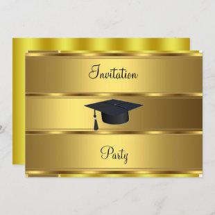 Gold bar Graduation Invitation