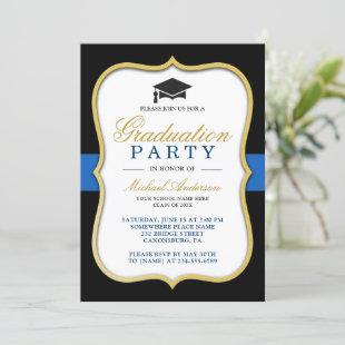 Gold Bracket Frame Modern 2024 Graduation Party Invitation