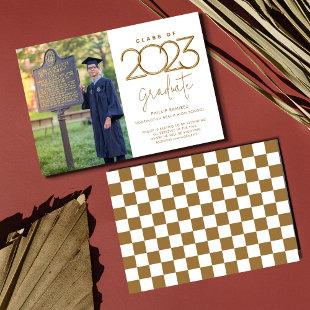 Gold Class of 2023 Photo Graduation Announcement