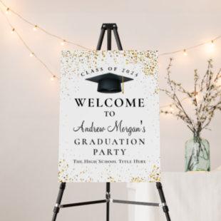 Gold Glitter Graduation Party Welcome Foam Board