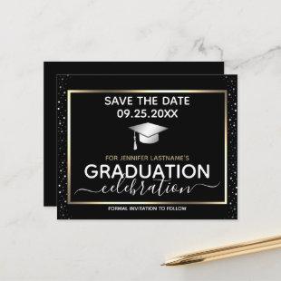 Gold Graduation Save the Date Invitation Budget